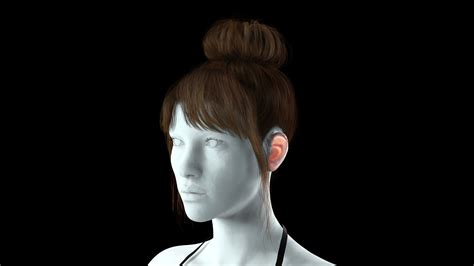 Female Hair Colorable - 3D Model by khaloui