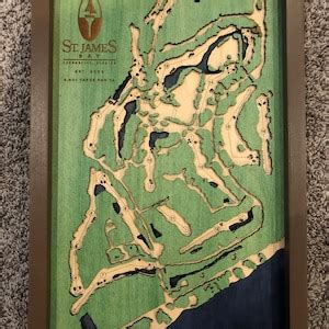 Custom Golf Course Map Engraved Golf Map Custom Golf Picture - Etsy