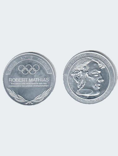 Bob Mathias 1952 Olympic Medallion Coin | Tulare Historical