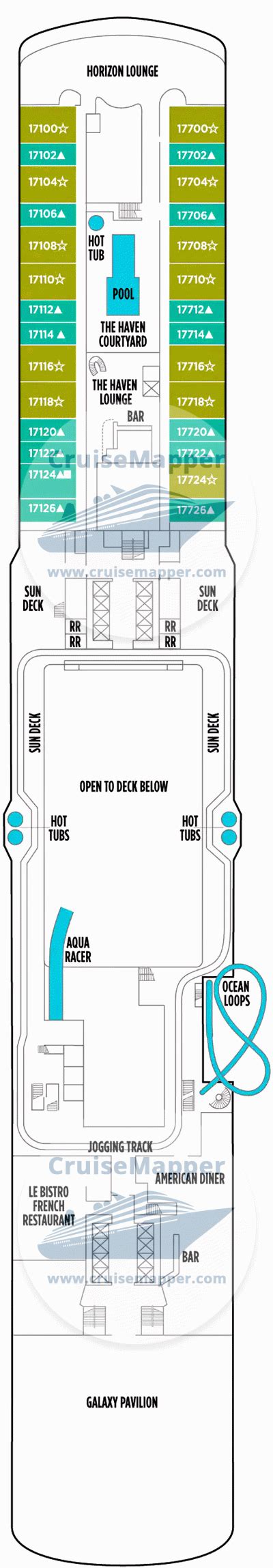 Norwegian Encore deck 17 plan | CruiseMapper