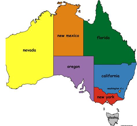 made a map of australian states as american ones, what do you guys ...