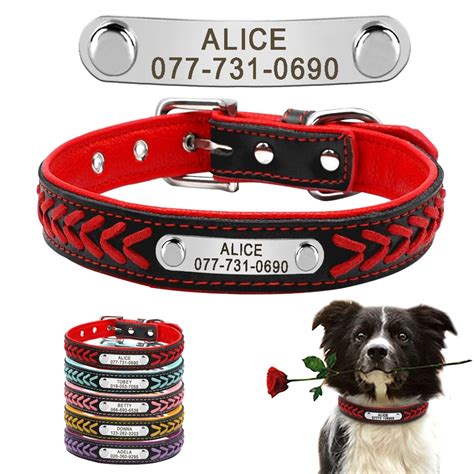 Aliexpress.com : Buy Custom Leather Dog Collar Personalized Engraved ...