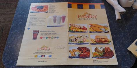 Menu at Clifton Hill Family Restaurant, Niagara Falls