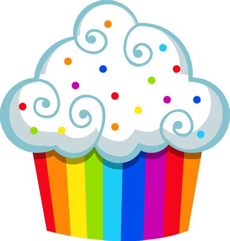 Clipart Cupcake Rainbow Color