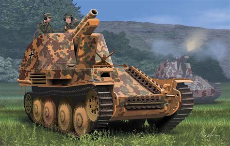 Обои Германия, Grille, Sturmpanzer 38(t), Самоходная гаубица картинки ...