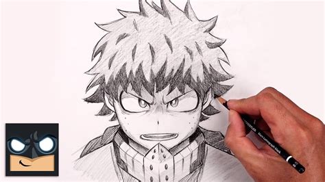 How To Draw Izuku Midoriya | My Hero Academia Sketch Tutorial - YouTube