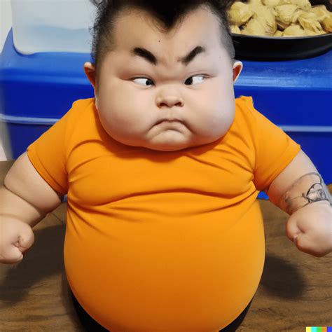 Morbidly obese baby Goku : r/weirddalle