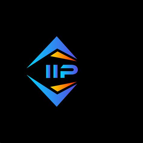 IIP abstract technology logo design on white background. IIP creative ...