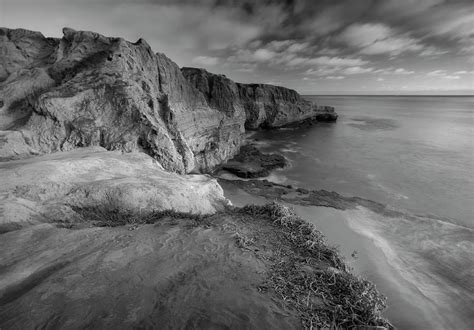 Sunset Cliffs Black and White Photograph by Robert Hayton - Pixels