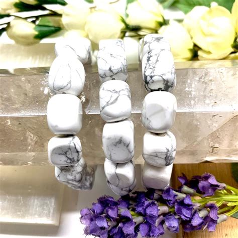 Buy Howlite Tumbled Stone Bracelet for Anxiety at Talk to Crystals