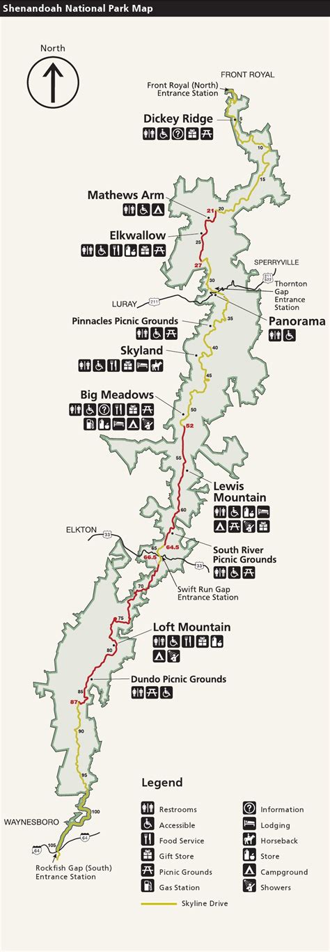 Shenandoah National Park Trail Map - Sayre Courtnay