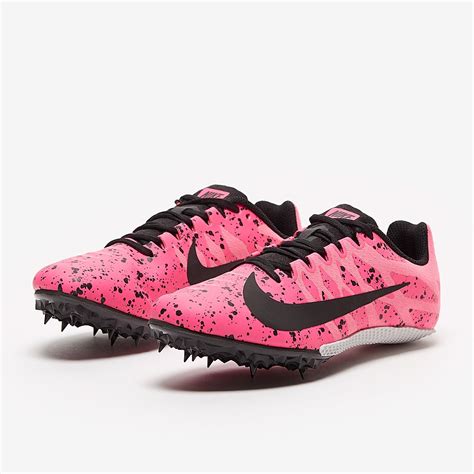 Nike Womens Zoom Rival S 9 Track Spike - Pink Blast/Black-Pure Platinum ...