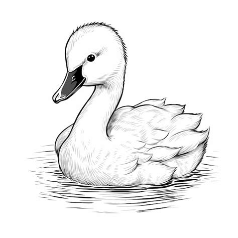 Premium AI Image | Baby Swan Wonders Simple Animals Coloring Book in ...