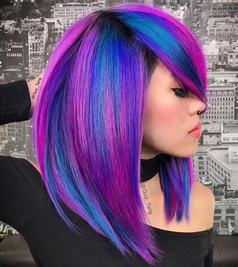 Pink And Blue Neon Hair #haircolorcrazy | Neon hair, Bright hair colors ...