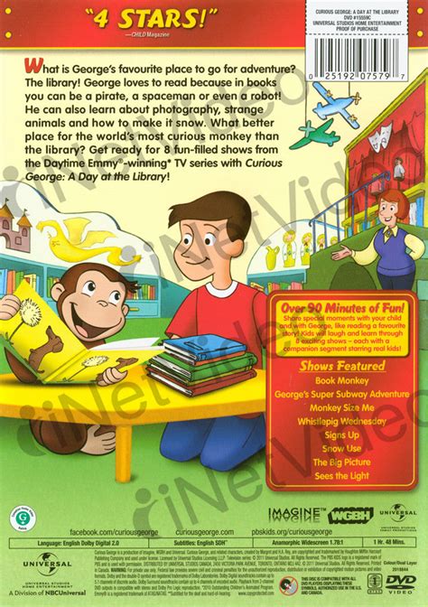 Curious George - A Day at the Library on DVD Movie