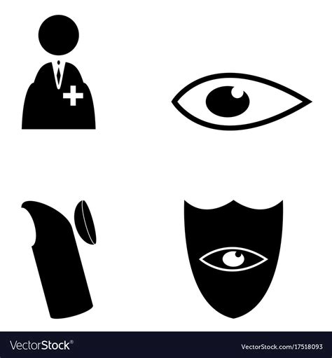 Eye doctor icon set Royalty Free Vector Image - VectorStock