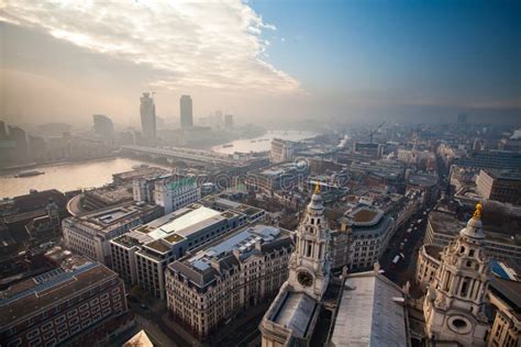 Rooftop view of London stock photo. Image of banking - 145191852