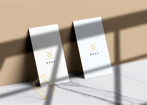 Free Vertical Business Card Mockup (PSD)