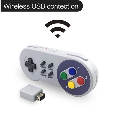 2.4 GHz Wireless USB Controller for NES/SNES Super Nintendo