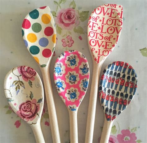 Decoupage Wooden Spoons Gift Baker, Vintage, Emma Bridgewater, Cath ...