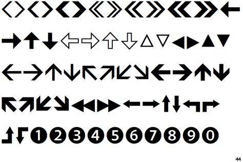 Identifont - Leitura Symbols Arrows