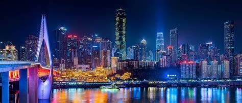 Chongqing Skyline At Night