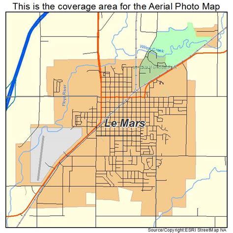 Aerial Photography Map of Le Mars, IA Iowa