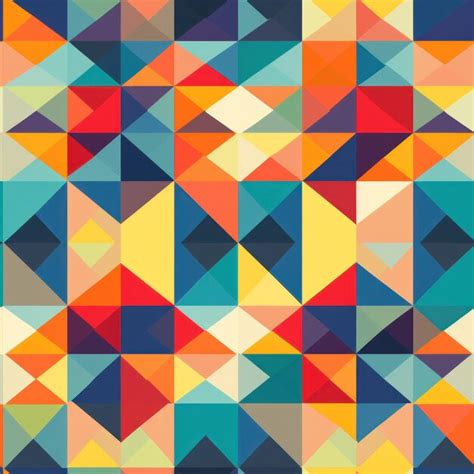 Premium AI Image | a colorful quilt made of geometric shapes