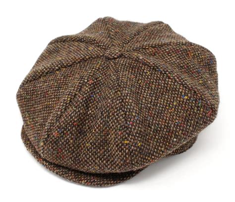 Hanna Hats - Hanna Hats Men's Eight Piece Irish Flat Cap Tweed Hat ...