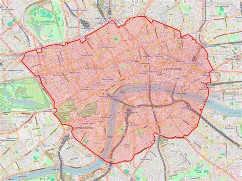 Congestion Charge Zone Map Waterloo Station, Waze, City Planner, London ...