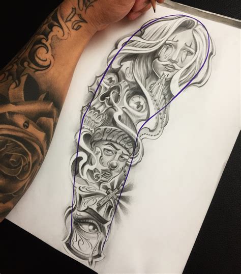 chicano sleeve tattoo designs – TattooDesignStock