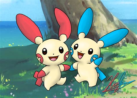 311-312 - Plusle and Minun by neoyurin on DeviantArt