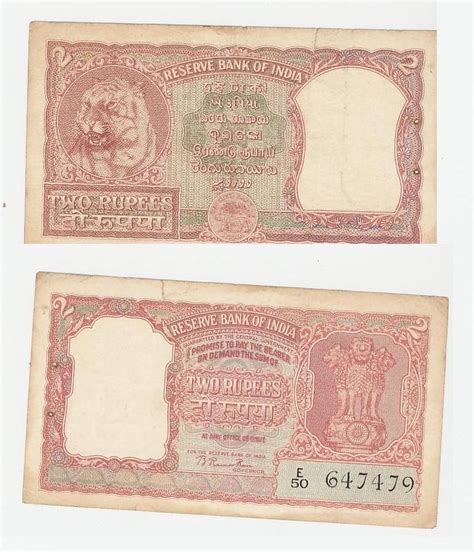 Jk Collection World: 2 Rupee Note Signed By B RAMA RAO (1949 – 957)