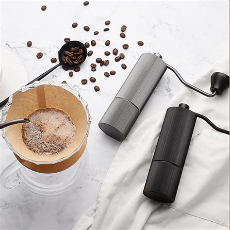 Manual Coffee Been Grinder Portable Mill Stainless Steel Plating Burr ...