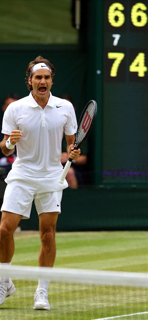 Roger Federer of Switzerland celebrates during the... iPhone Wallpapers ...