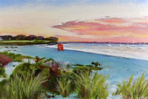 Third Beach Peabody Beach Middletown RI Painting by Patty Kay Hall