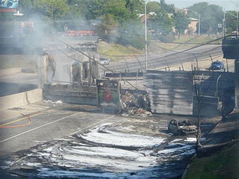 Gasoline tanker explosion collapsed a bridge