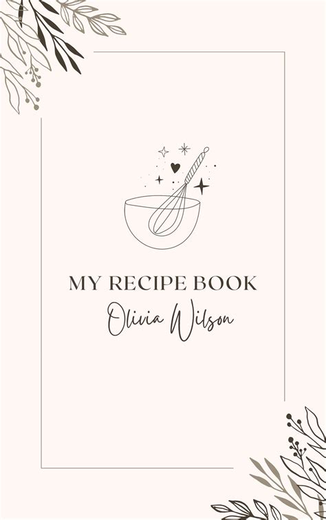 Recipe Book Cover Printable