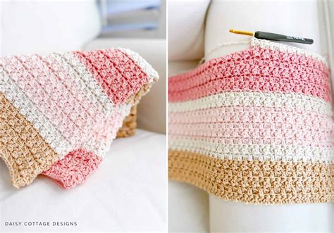 Baby Girl Crochet Blanket Pattern - Daisy Cottage Designs