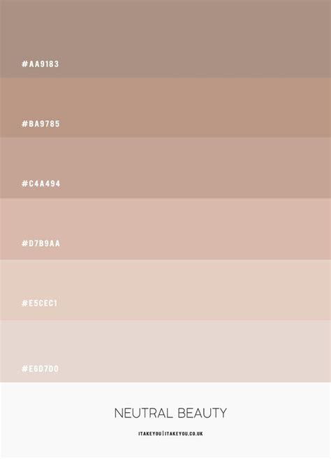 Neutral Color Scheme – #ColourPalette 49 | Nude color palette, Hex ...