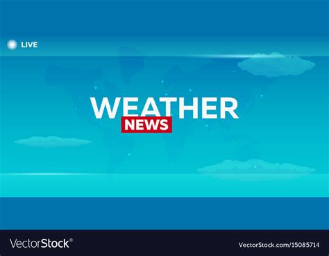 Mass media weather news breaking news banner Vector Image