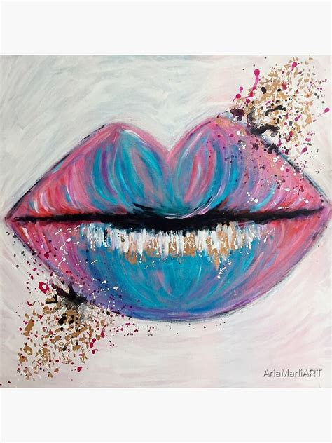 "Cotton Candy Lips Art " Poster for Sale by AriaMarliART | Redbubble