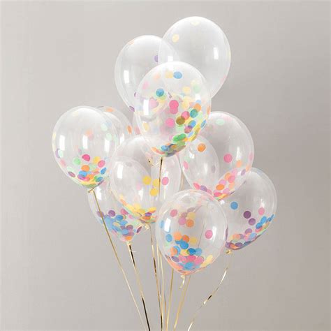 11" Confetti Balloon bunches (15 Balloons) - Confetti Balloons