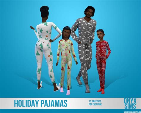 Holiday Pajamas for the Entire Family | Sims 4