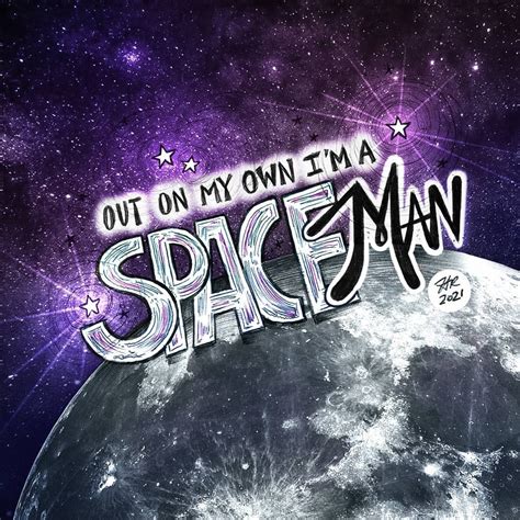 SPACEMAN 🚀🌌🖤 | Lyric poster, Magazine lyrics, Music illustration