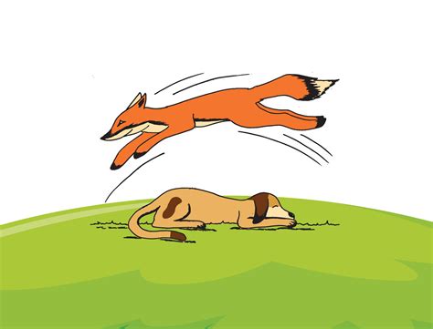 The quick brown fox jumps over the lazy dog 29779072 Vector Art at Vecteezy