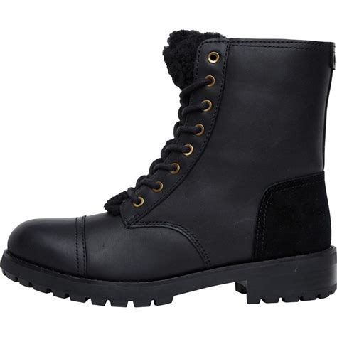 Buy UGG Womens Kilmer Exposed Fur Boots Black