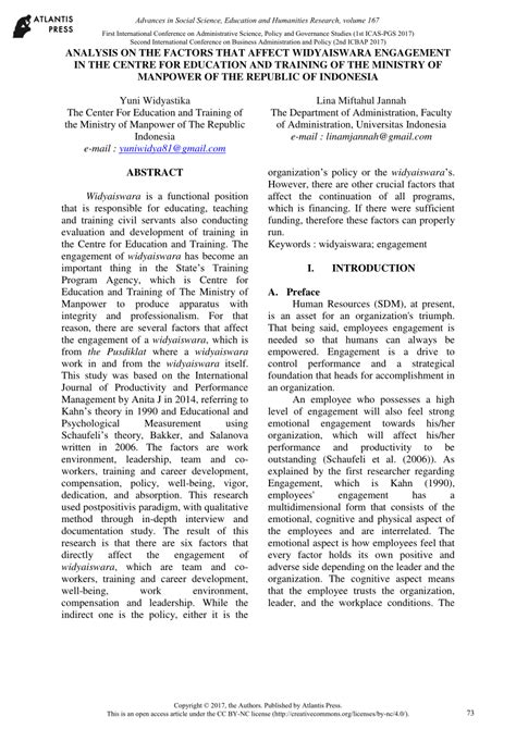 (PDF) Analysis On The Factors That Affect Widyaiswara Engagement In The ...