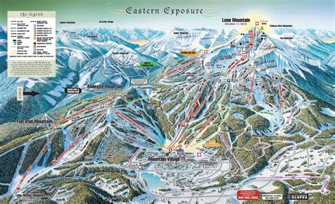 Big Sky Ski Resort Trail Map Eastern exposure 2006-07 - Big Sky MT ...