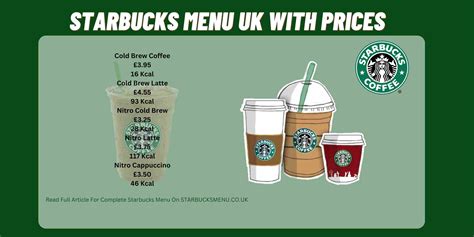 Starbucks Menu UK | Starbucks Coffee Prices 2024 ️